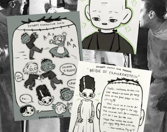 Cinema Club Vol. 1: Juego de pegatinas y pósteres de La novia de Frankenstein