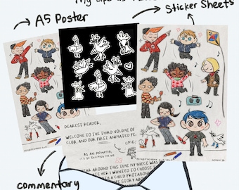 Club de Cine Vol. 3: Mi vida como calabacín (hoja de pegatinas y póster)