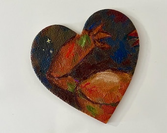 Rocky del Proyecto Ave María Pintura / Imán de nevera pintado OOAK