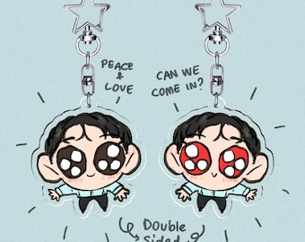 Lil Polite Guy Remmick Keychain Sinners 2025 | Chibi Ink Illustration Fanart Charm Merch for Movie Lovers Vampires Ryan Coogler