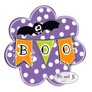 TEMPLATE: Halloween Door Hanger Template; Bat Door Hanger Template; Boo Door Hanger Template; Halloween Template; DIY Door Hanger