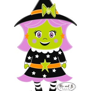 TEMPLATE: Halloween Door Hanger Template; Cute Witch Door Hanger Template; Witch Door Hanger; Halloween Template; DIY Door Hanger
