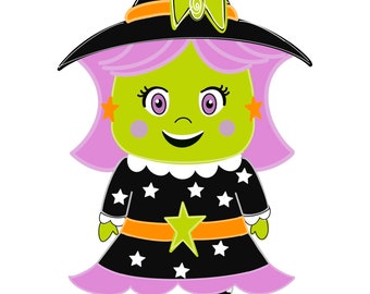 TEMPLATE: Halloween Door Hanger Template; Cute Witch Door Hanger Template; Witch Door Hanger; Halloween Template; DIY Door Hanger