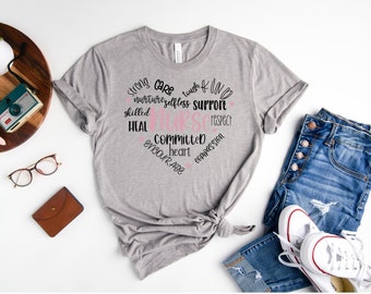 Nurse Heart Graphic Tee | Soft Cotton Unisex Shirt