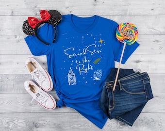 Peter Pan T-Shirt, Second Star to the Right, Disney Vacation Tee