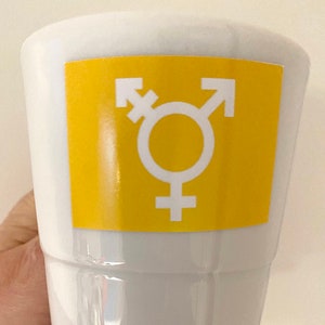 Intersex DIVERS Sticker 10 x Aufkleber Vinyl Format 50 x 35mm Gender PRIDE Intersex LGBTQ Pride Gay Flaggen + 1 x Gender Postkarte Sunje®
