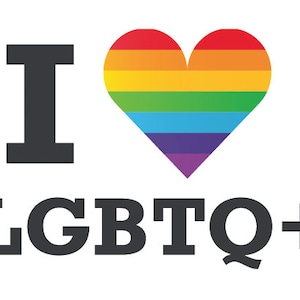 10 x I Love LGBTQ + Hart Sticker Sticker Vinyl Formaat 50 x 35 mm Intersex LGBTQ Pride Gay homo Vlaggen csd Festival + 1 x Gender Postcard Sunje®