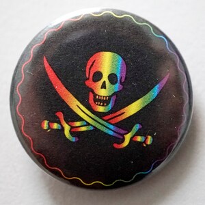 5x bouton drapeau pirate pin's badge pin plaque, badge, bouton pin, emblème diy pride arc-en-ciel + genre carte postale arc-en-ciel Sunje®