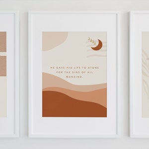 Living Christ Quote Collection//Boho, Minimalistic, Jesus posters, Home decor, Digital print