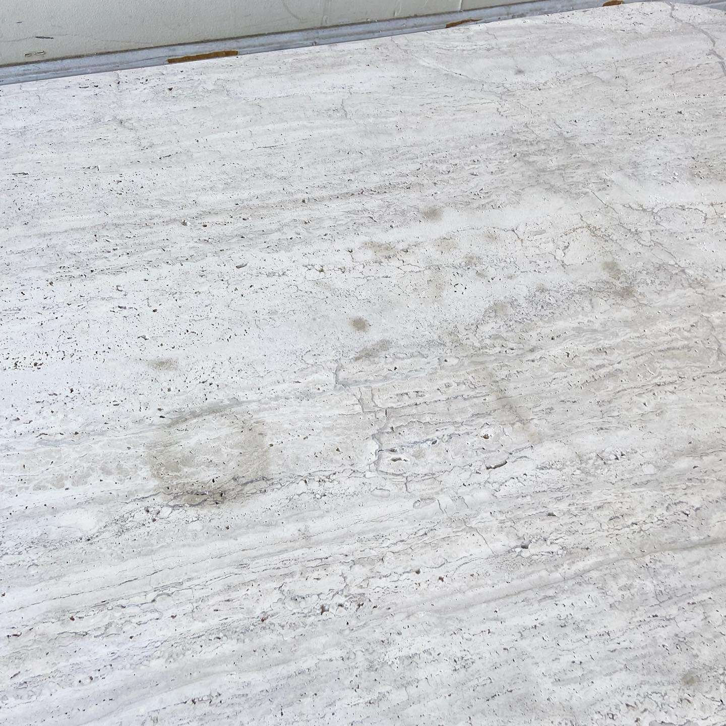 Victoria Teak Coffee Table With Travertine Top by Harbour Etsy