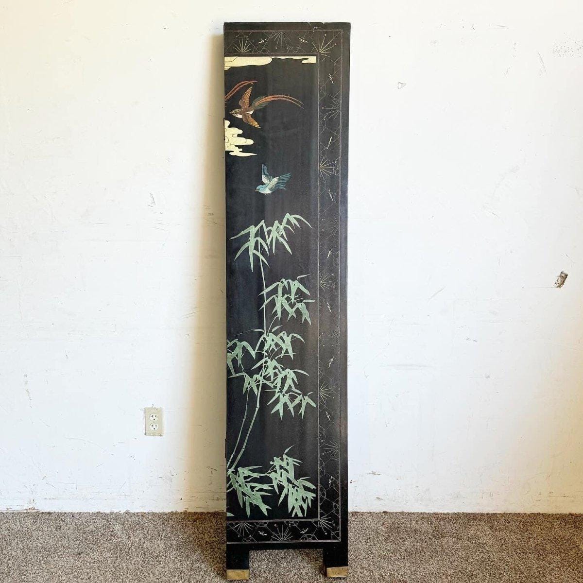 Vintage Chinese Hand Carved and Painted Room Divider/screen