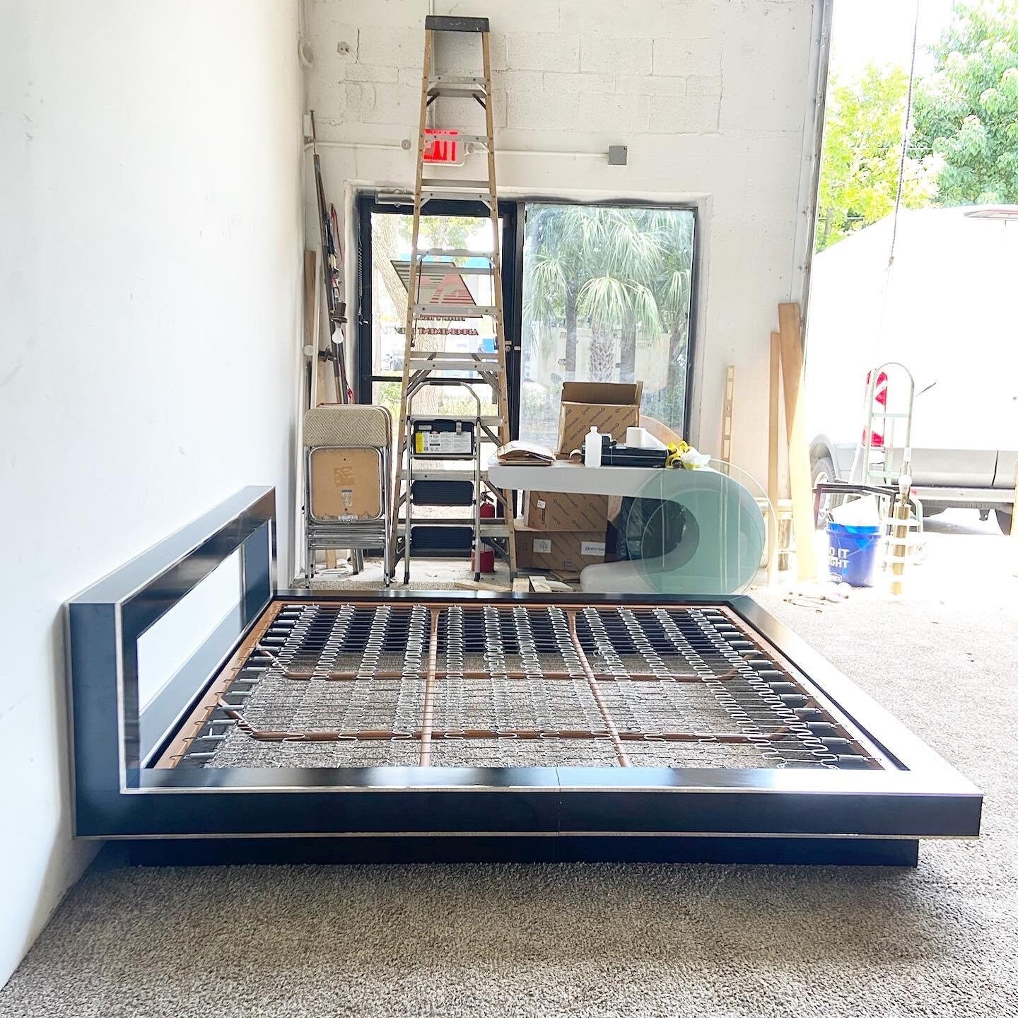 Black and Gold King Size Bed Frame by Alain Delon for Maison Jansen Etsy