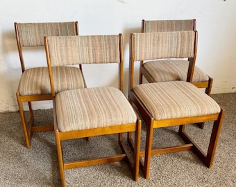 Mid Century Modern Wooden Chairs - Set of 4