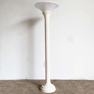 Postmodern Ribbed Color Speckled Pillar Floor Lamp