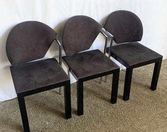 Giovanni Offredi Style Parsons Chairs - Set of 3