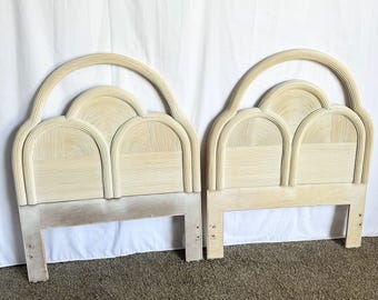 Cabecero individual de caña esculpida estilo boho chic - Un par