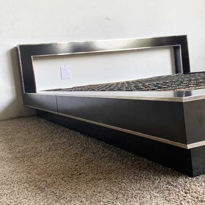 Black and Gold King Size Bed Frame by Alain Delon for Maison Jansen Etsy