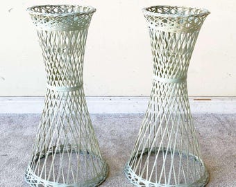Mid Century Modern Russell Woodard Spun Fiberglass Plant Stands - a Pair