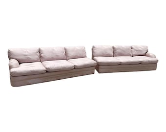 Postmodern Mauve/Pink Sectional Sofa - 2 Pieces