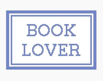 6" X 9" Handpainted Needlepoint Canvas, Book Lover Pillow or Sign, Blue