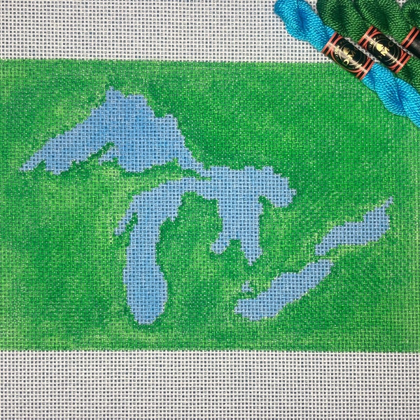 Michigan Needlepoint Canvas Etsy