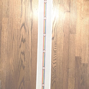 Handpainted Belt or Bag Strap Needlepoint Canvas, Progress Pride Flag, Intersectional, Thinner Version, LGBTQ