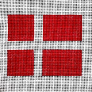 5 1/2&quot; X 7 1/2&quot; Handpainted Needlepoint Canvas, Danish Flag / Flag of Denmark Pillow or Sign
