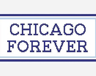 5" X 11" Customizable Handpainted Needlepoint Canvas,  Chicago Forever Pillow or Sign