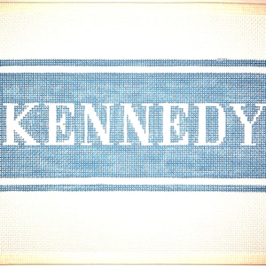 4.5” X 10-ish&quot; Customizable Handpainted Needlepoint Canvas, Name (4-7 letters) Pillow or Sign