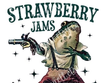 Strawberry Jams pero mi Glock no PNG camisa de humor adulto png divertido sarcástico arma humor sublimación transferencia DTF transferencia descarga digital
