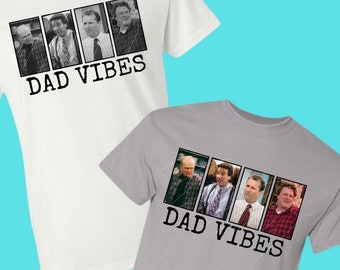 Papa Vibes Shirt Papa Vibes PNG Sitcom Väter lustiger sarkastischer Papa Vatertagsgeschenk für Papa PNG Bundle DTF Sublimation digitaler Download