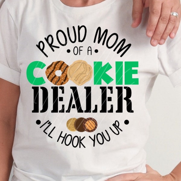 Proud mom PNG cookie dealer png mom cookie png Girl Scout png GS troop Girl Scout cookies gift for mom sublimation DTF digital download