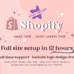 I will create a Professional Shopify Sales Page in 12 hour