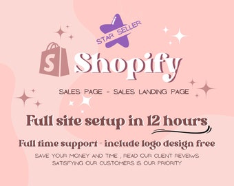 I will create a Professional Shopify Sales Page in 12 hour