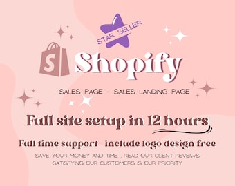 I will create a Professional Shopify Sales Page in 12 hour