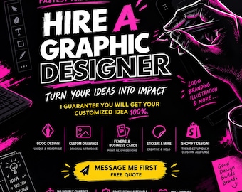 Hire A Graphic Designer ,Services : Logos, Posters, Images, character drawing