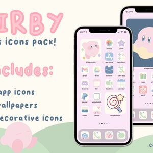 Pastel Kirby iOS 14 App Icons Set With Wallpapers And Widgets