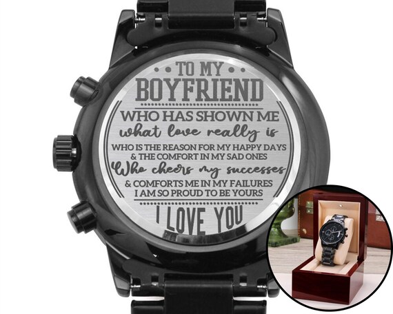 To my boyfriend engraved best sale watch