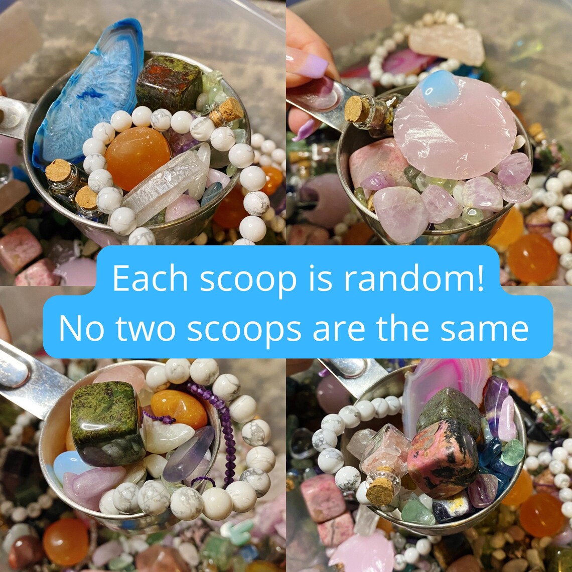 Crystal Confetti Scoop Crystal Mystery Pack Witchy Crystal Etsy