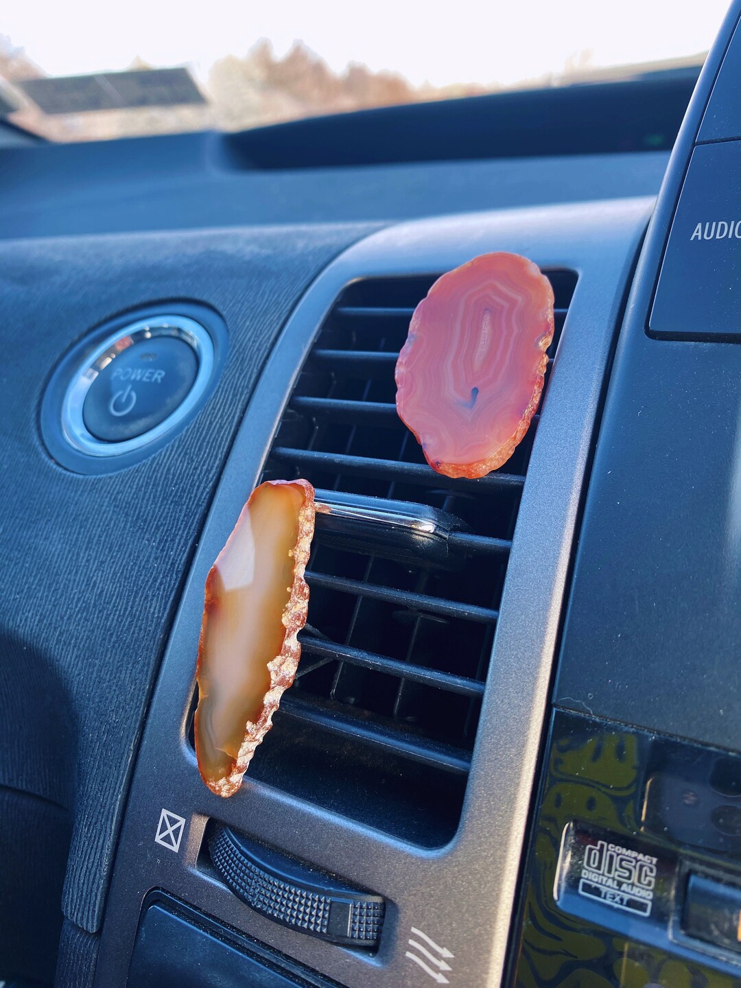 Agate Slice Car Charm Cute Car Accessory Car Crystals Etsy