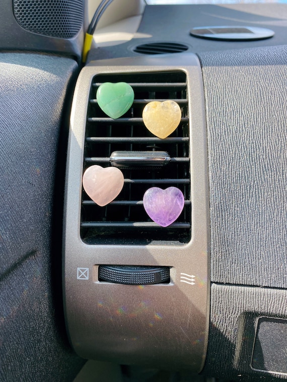 Mini Crystal Heart Car Charms Car Crystal Charms Cute Interior Car