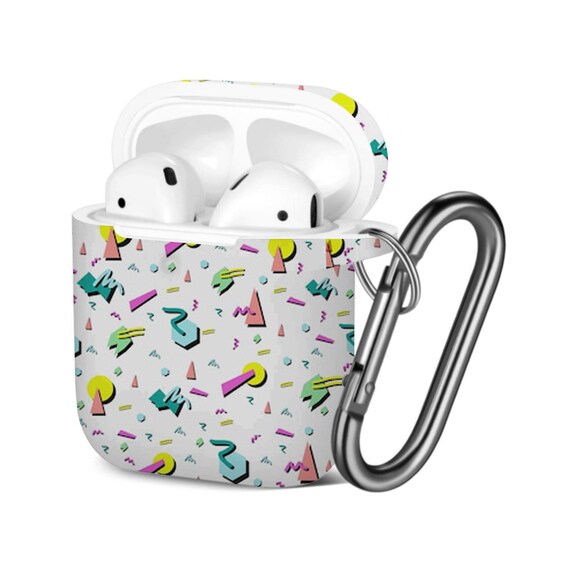 AirPods Case 1st 2nd Gen ), Retro Vintage 80S Fashion Style Print  Pattern, TPU Protection Cover with