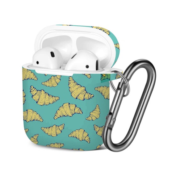 Airpods Case 1st 2nd Gen ), Nature Croissant Print Pattern