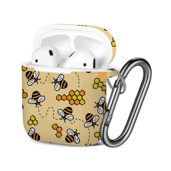 Airpods Case 1st / 2nd Gen , Cute Bees Honeycomb Print Pattern, TPU  Protection Cover With Keychain. - Etsy