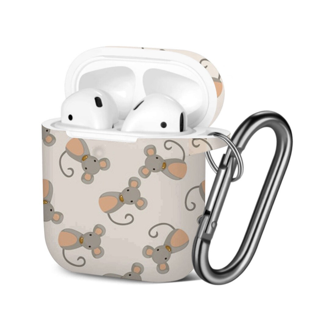 Airpods Case ( 1st / 2nd Gen ), Cute Mouse Print Pattern, TPU