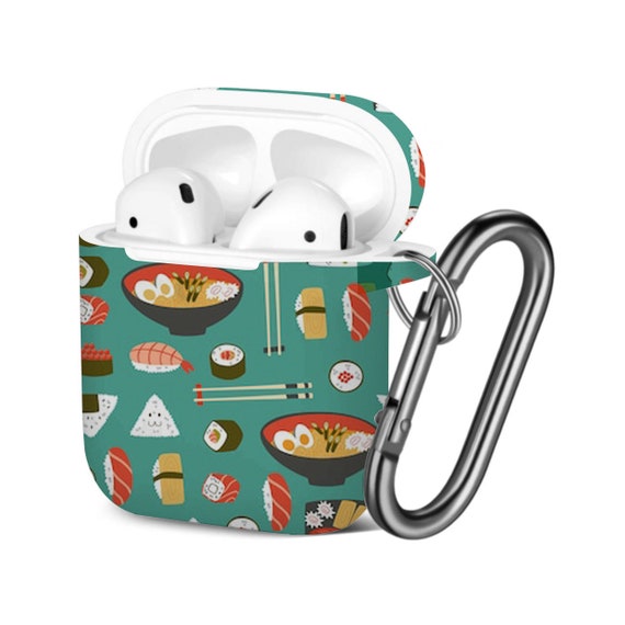 Airpods Case 1st 2nd Gen ), Cute Sushi Onigiri Print Pattern