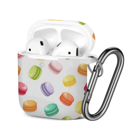 AirPods Case 1st 2nd Gen ), Colorful Macaroon Cookies Print Pattern,  TPU Protection Cover with