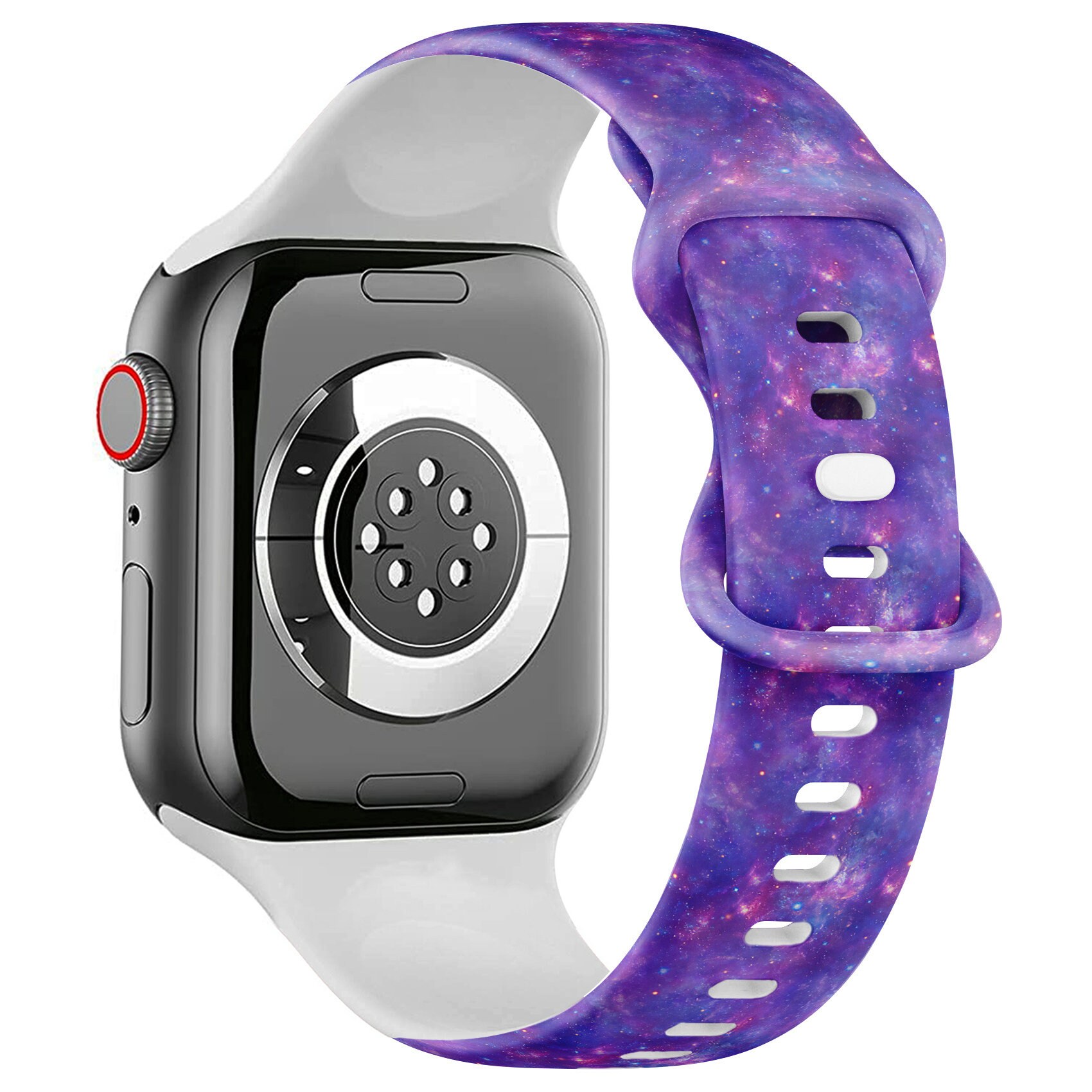 Women\'s Purple Skinny Charms X-Shaped Soft Slim Silicone Bands Compatible Watch Purple Strap|Purple Solid Silicone Bands-Clockworksynergy main image 2