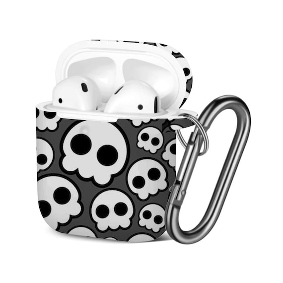Airpods Case 1st / 2nd Gen , Skull Different Print Pattern, TPU Protection  Cover With Keychain. 