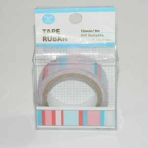 Decorative Easy to Tear Striped Paper Tape Roll 55mm x 8m